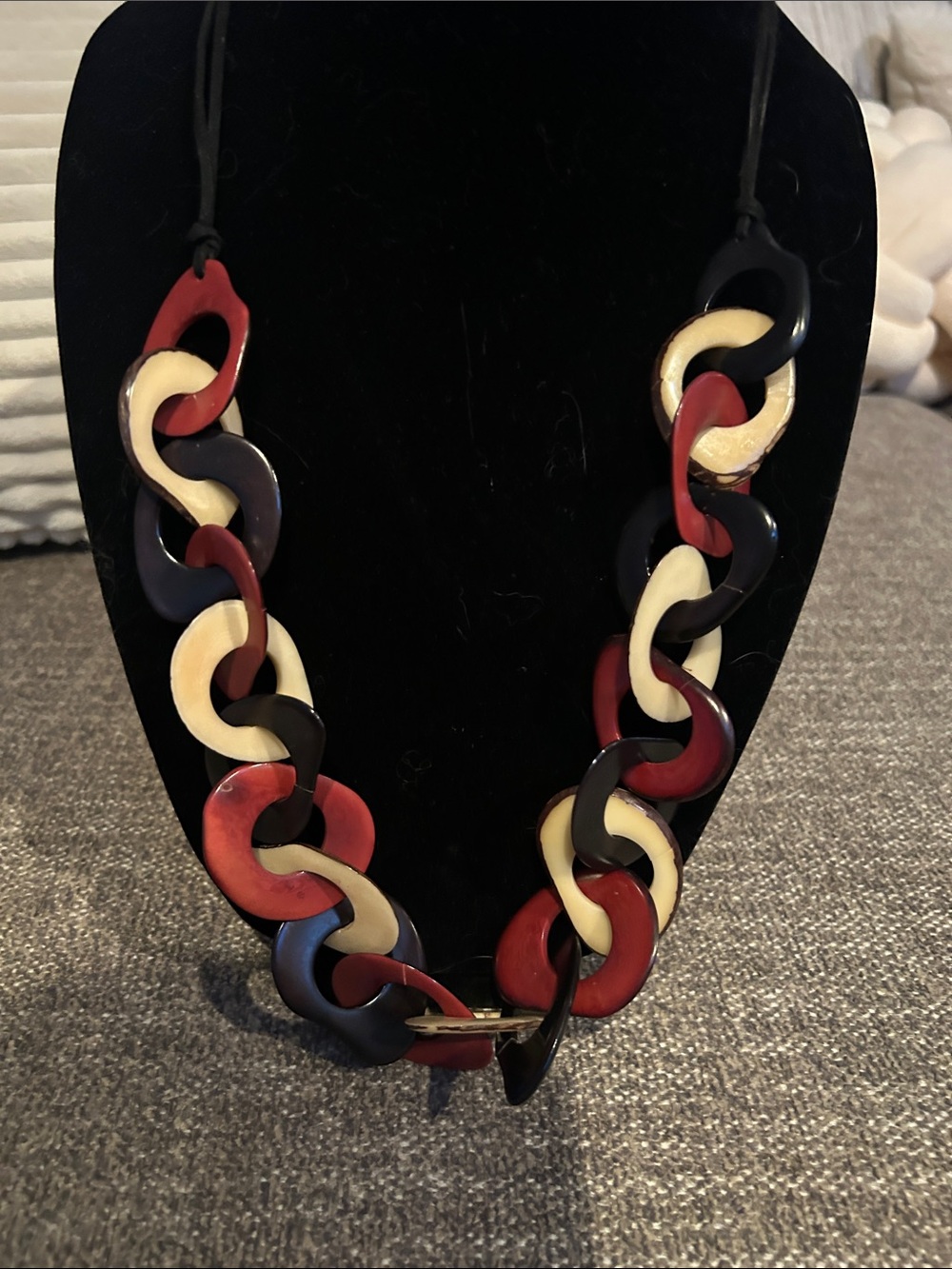 Multicolor Linked Resin Statement Necklace - Women Jewelry